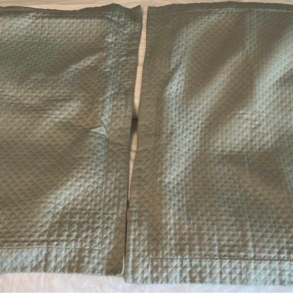 Restoration Hardware Sage Quilted Pillow Shams